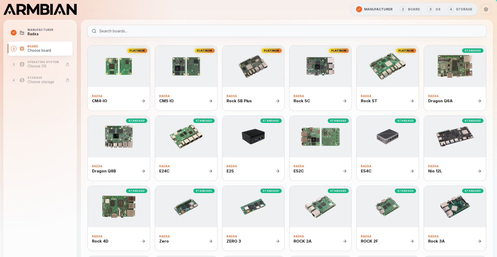 Armbian-imager permet d'installer armbian pour divers SBC.